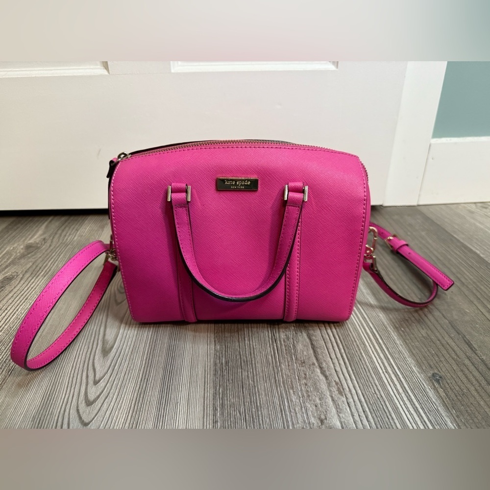 Kate Spade Mini Cassie Newbury Lane
Bgnvillea Pink Leather Satchel